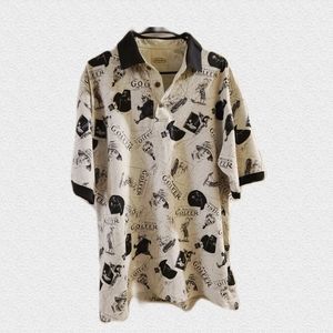 St Johns Bay The American Golfer Short Sleeve Polo Mens Size Medium